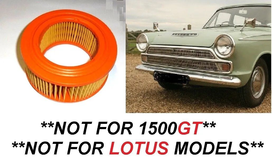 AIR FILTER x1 (Ford Cortina Mk1) (1200 & 1500) (**Not 1500GT**) (1962- 66) 